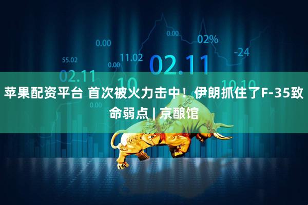 苹果配资平台 首次被火力击中！伊朗抓住了F-35致命弱点 | 京酿馆